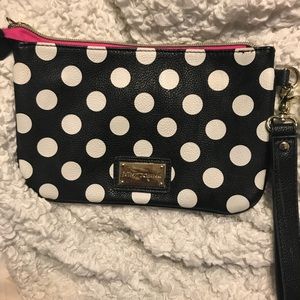 Betsy Johnson wristlet with monogram M